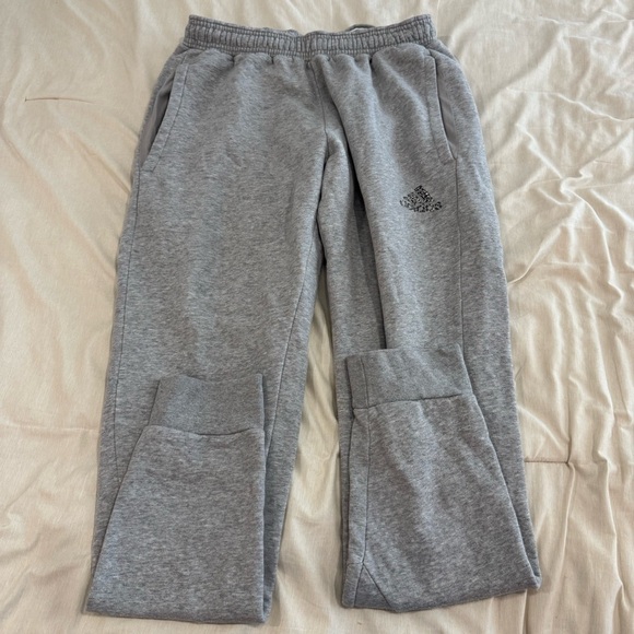 adidas Other - Adidas Stadium Fleece Joggers Badge of Sport Logo Gray Size M